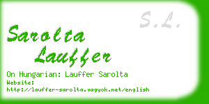 sarolta lauffer business card